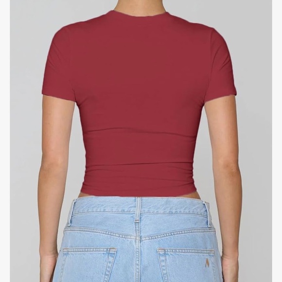 Women's Red Fitted Top - Picture 2 of 4